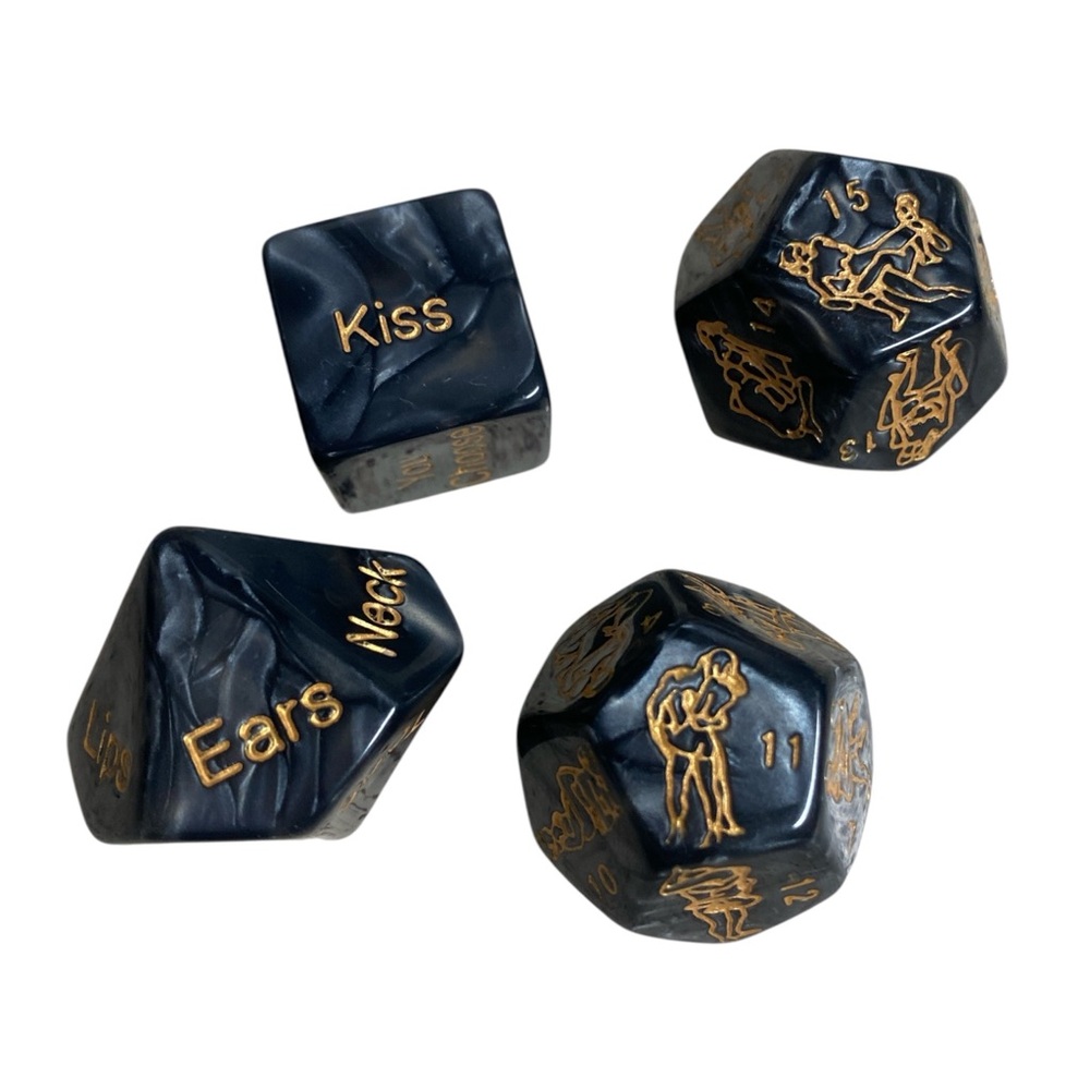 Black and Gold Dice Set for Home Games